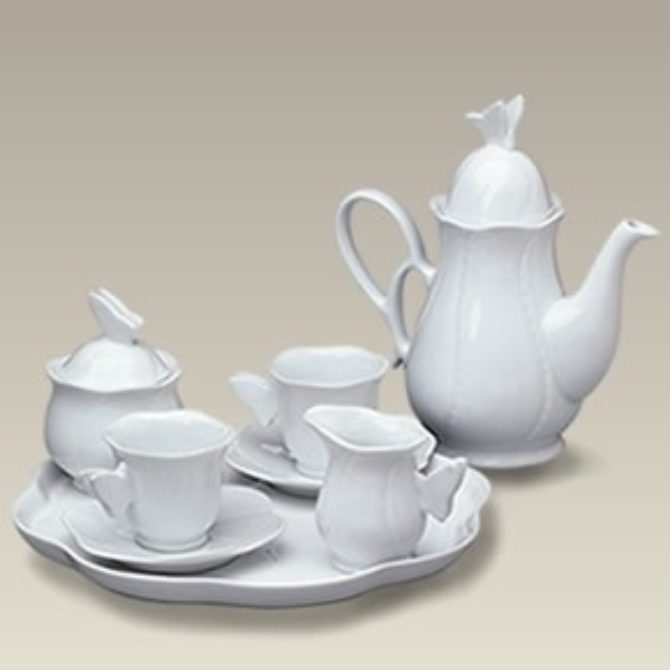 Charming Porcelain Butterfly Tea Set - The Teapot Shoppe, Inc.