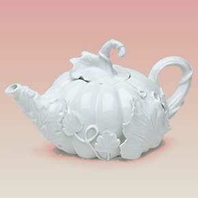 Pumpkin Porcelain Teapot