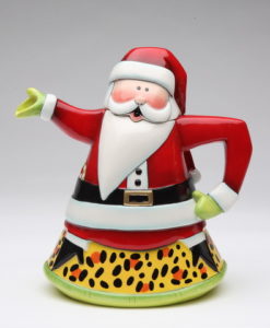 Joyful Holiday Cheer Santa Teapot