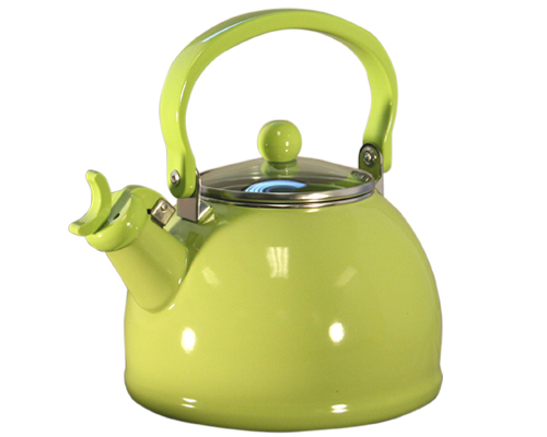 Whistling Tea Kettle with Glass Lid – Lime - The Teapot Shoppe, Inc.