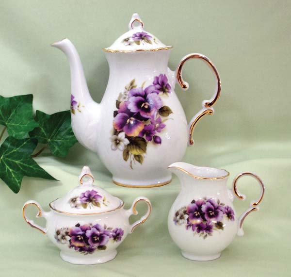 Pansy Porcelain Tea Set