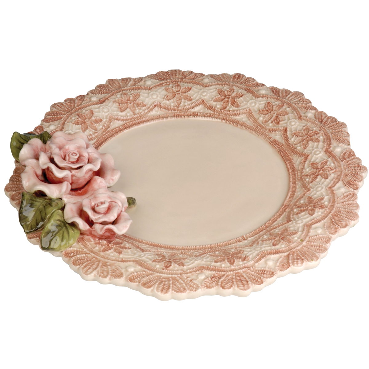 Rose Lace Plate by Kaldun and Bogle