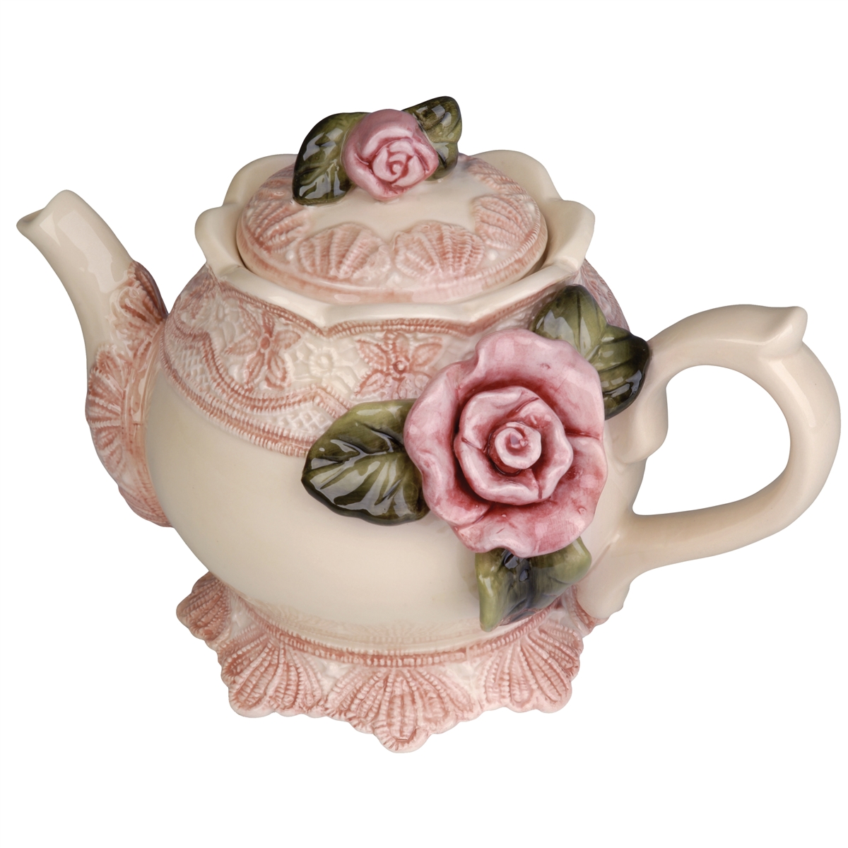 rose lilac teapot