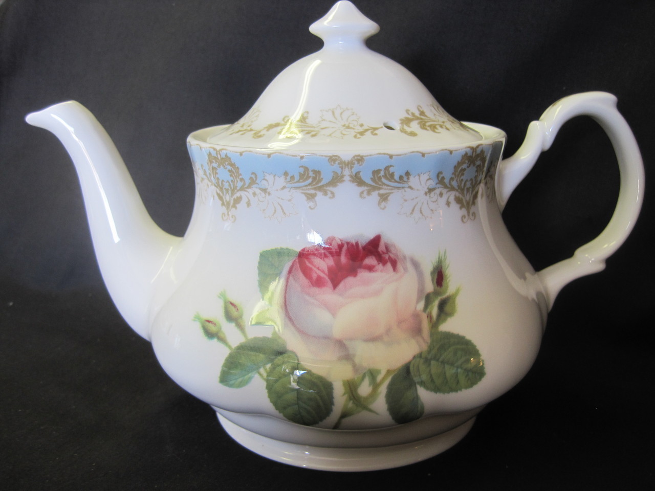 Vintage Rose Bone China Teapot  The Teapot Shoppe