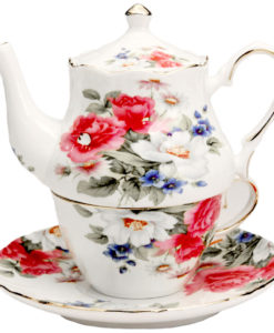 Gracie's Rose Bone China Teapot For One