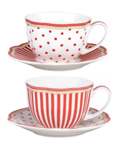Red Dot Josephine Cup And Saucer