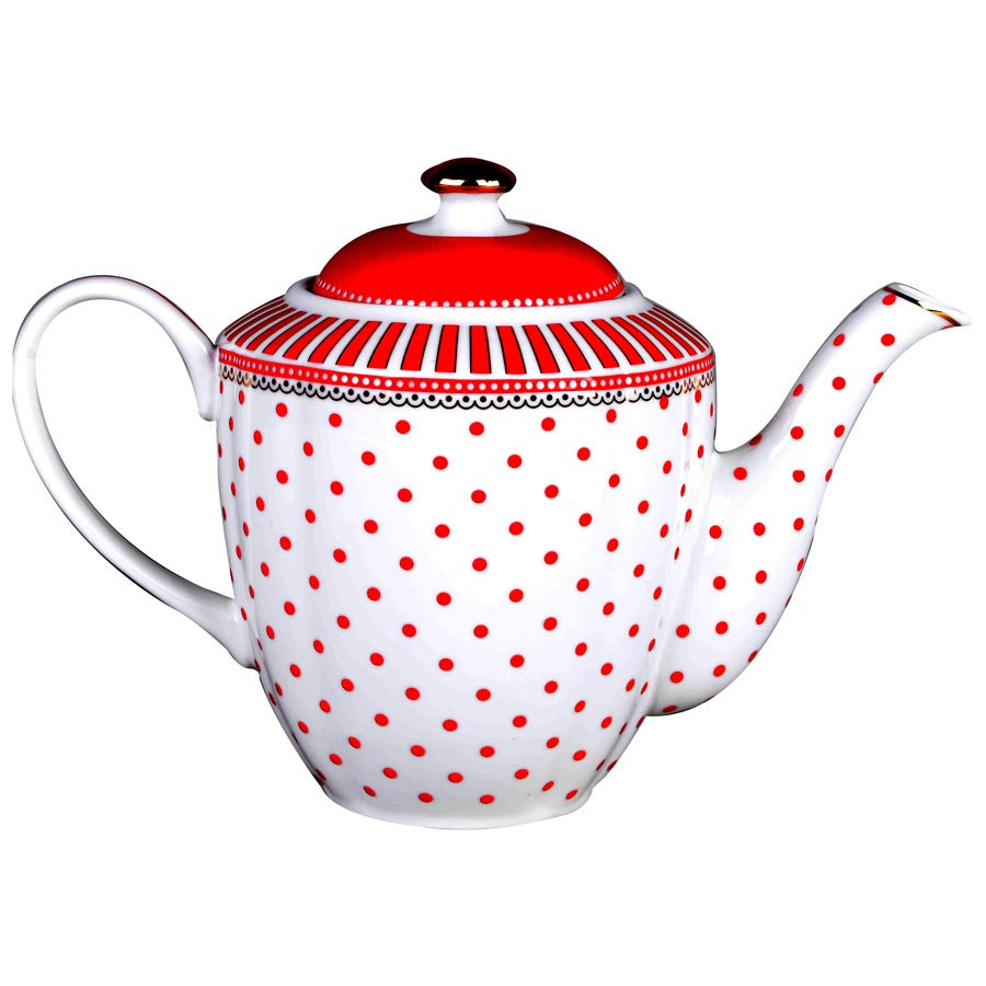 Red Dot Josephine Teapot