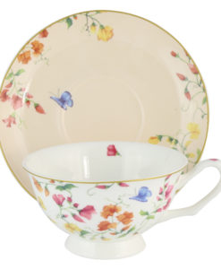 Dream of Spring Butterflies Cup and Saucer Set of 4