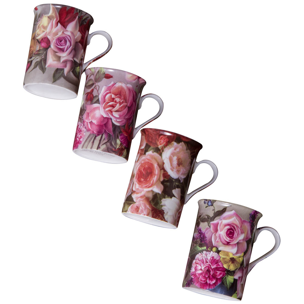 Victorian Antique Rose Garden Mugs